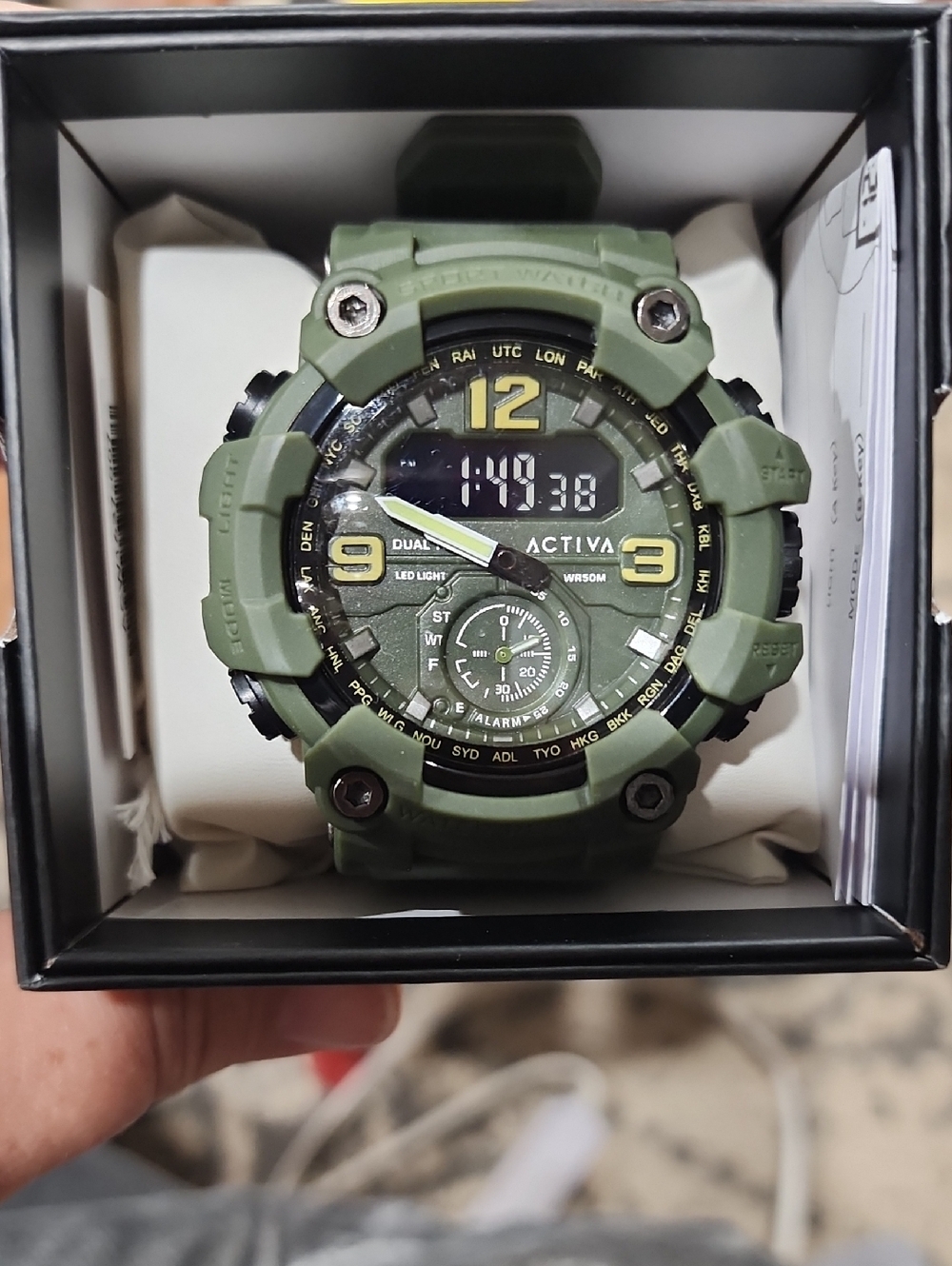 Activa Vextron X Invicta Digital Men's Watch - 52mm, Army Green New In Box